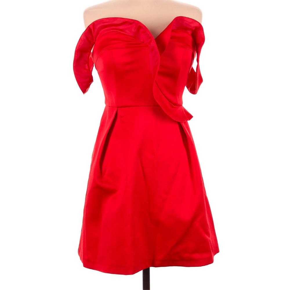 NWT TOPSHOP Red off the shoulder cocktail dress - size 6